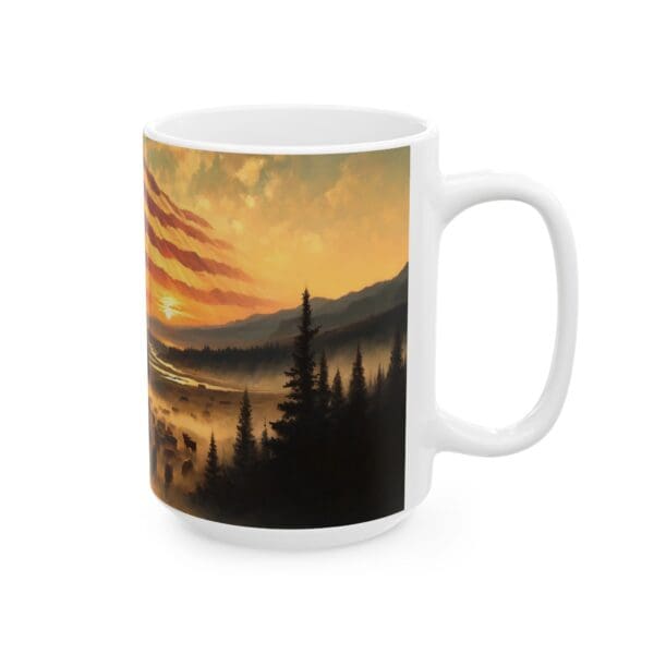 60523CC15W - 15oz Ceramic Mug, USA - Image 2