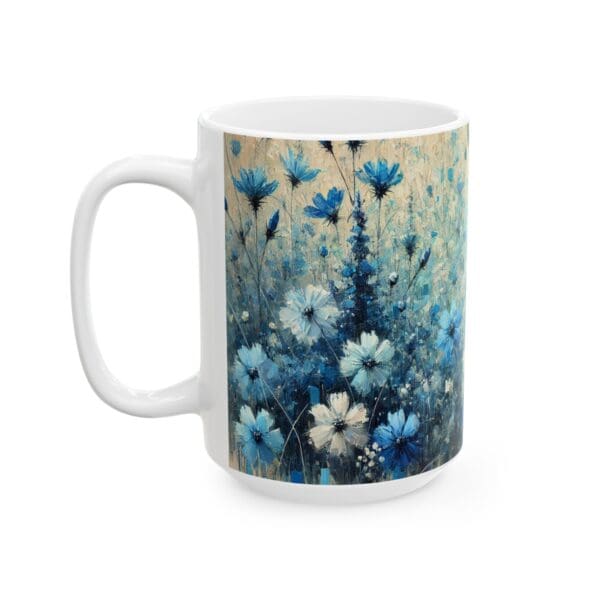 50314CC15W - 15oz Ceramic Mug, Wildflower Blue Art II - Image 3