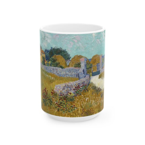 10303CC15W - 15oz Ceramic Mug, VAN GOGH - FARMHOUSE IN PROVINCE