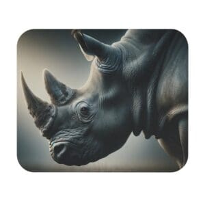 Close-up of a rhinoceros with two horns.