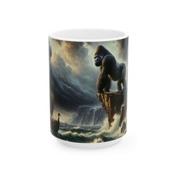 70620CC15W - 15oz Ceramic Mug, Kong Watching, Fantasy, Mythology