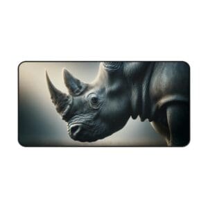 Close-up of a rhinoceros on gradient background.