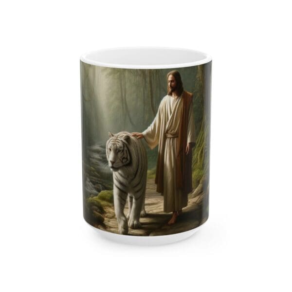60005CC15W - 15oz Ceramic Mug, Jesus Tiger Walk