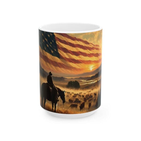 60523CC15W - 15oz Ceramic Mug, USA