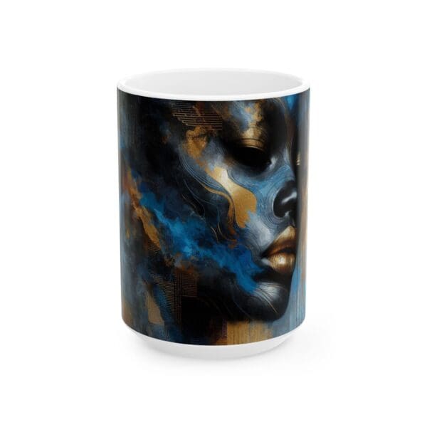 70420CC15W - 15oz Ceramic Mug, Lady Blue, Ethnic