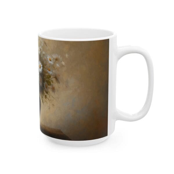 50320CC15W - 15oz Ceramic Mug, Daisies Table Vase - Image 2