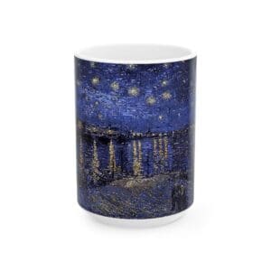 Mug with Van Gogh starry night design.