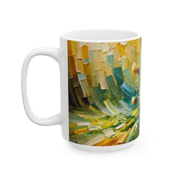 50336CC15W - 15oz Ceramic Mug, Yellow Flower Blast II - Image 3