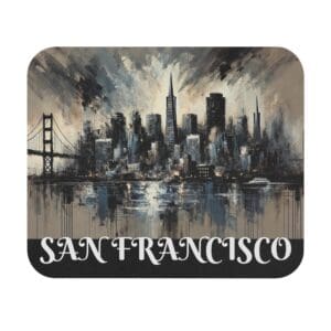 San Francisco skyline with bridge painting.