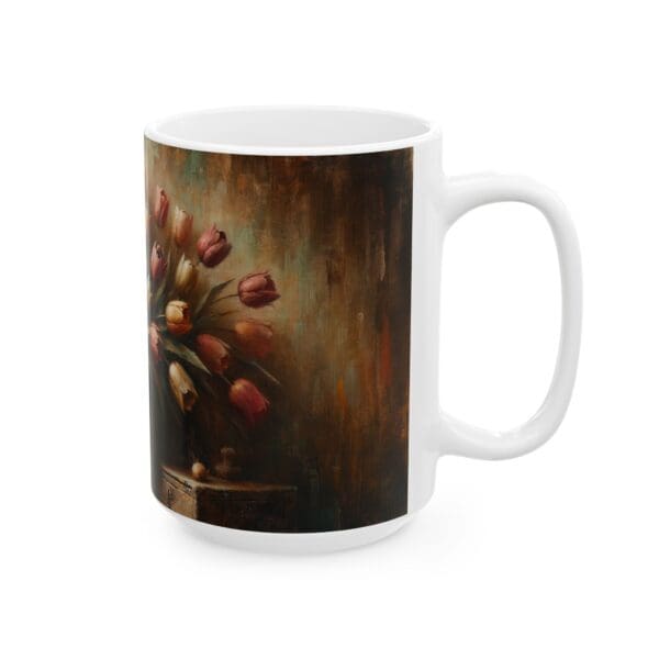 60000CC15W - 15oz Ceramic Mug, Cross & Tulips - Image 2