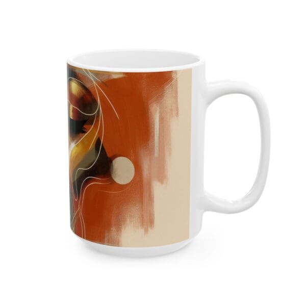 70406CC15W - 15oz Ceramic Mug, Orange Blaze, Ethnic - Image 2