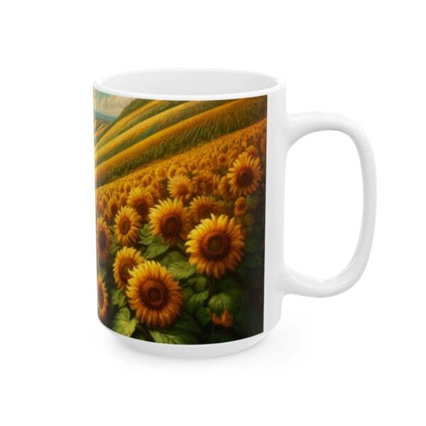 50316CC15W - 15oz Ceramic Mug, Sunflower Full Field II - Image 2