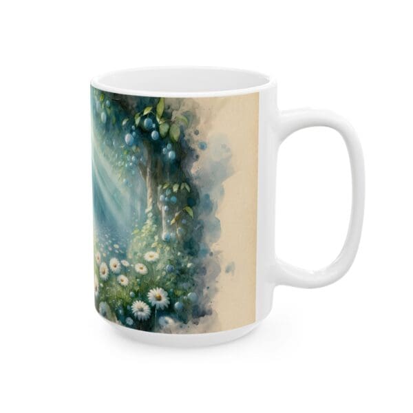 60010CC15W - 15oz Ceramic Mug, Jesus Daisy Watercolor - Image 3