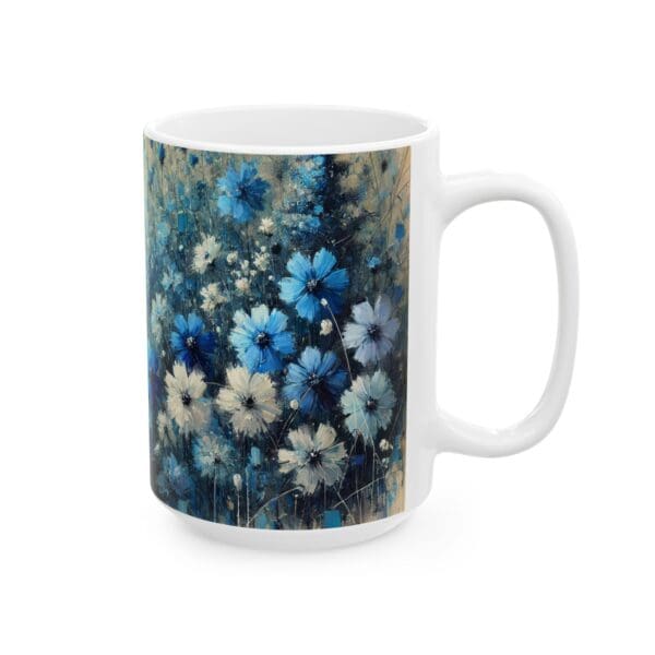 50314CC15W - 15oz Ceramic Mug, Wildflower Blue Art II - Image 2