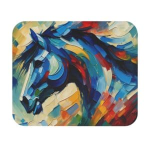 Abstract colorful painting of a horse.