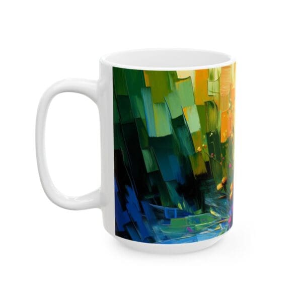 50325CC15W - 15oz Ceramic Mug, Colorful Florals - Image 3