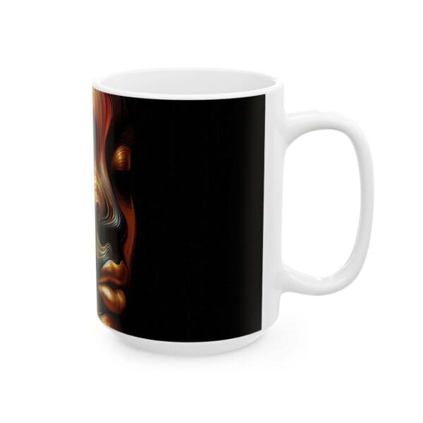 70405CC15W - 15oz Ceramic Mug, Dark Orange Seduction, Ethnic - Image 2