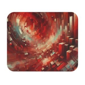 Abstract red geometric digital art design.