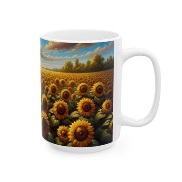 50315CC15W - 15oz Ceramic Mug, Sunflower Full Field - Image 2