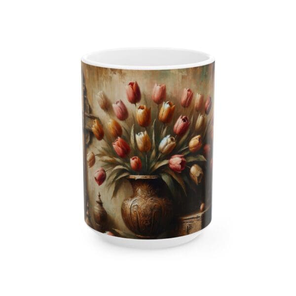 60000CC15W - 15oz Ceramic Mug, Cross & Tulips - Image 3