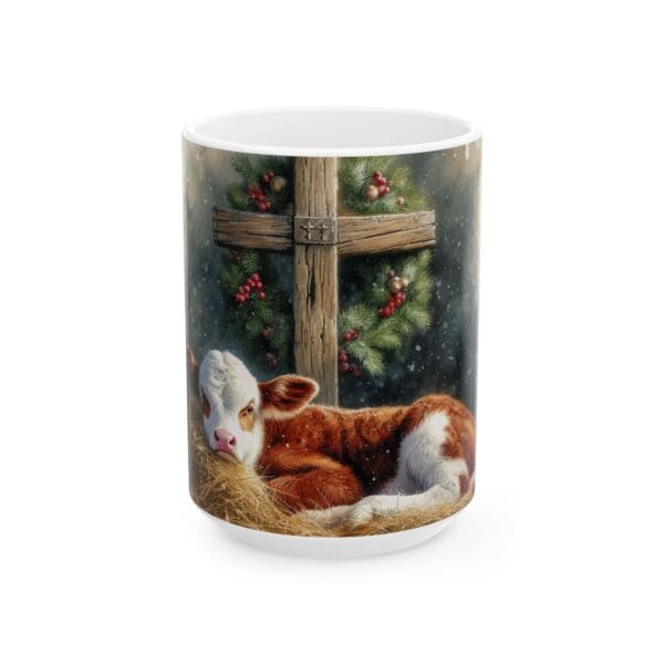 97061CC15W - 15oz Ceramic Mug, God Bless!