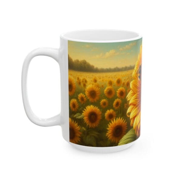 50337CC15W - 15oz Ceramic Mug, Sunflower Bee Classic - Image 3
