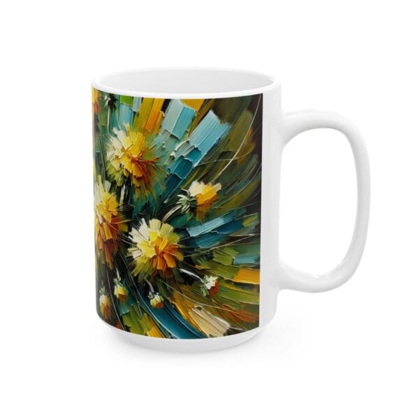 50336CC15W - 15oz Ceramic Mug, Yellow Flower Blast II - Image 2