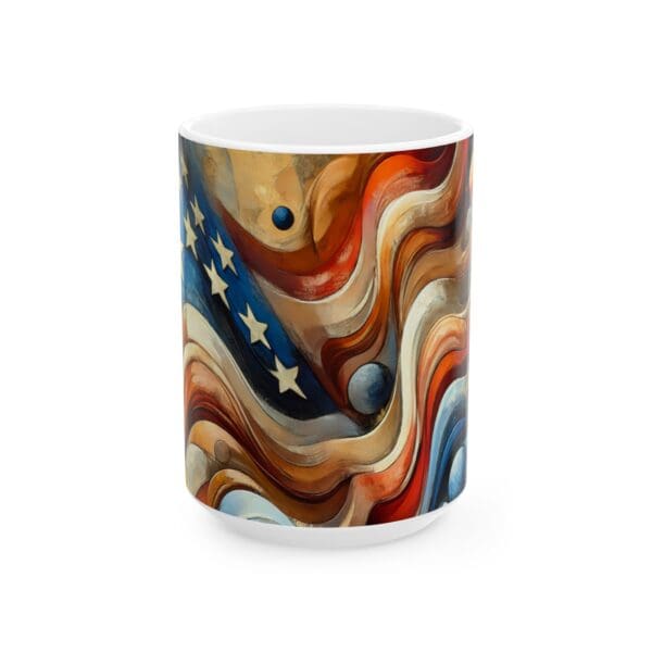 80501CC15W - 15oz Ceramic Mug, USA - Image 2