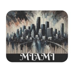 Abstract painting of Miami city skyline.
