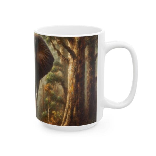 70613CC15W - 15oz Ceramic Mug, Warrior with Elephant, Fantasy, Mythology - Image 2