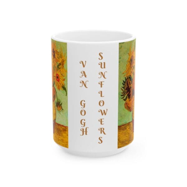 10307CC15W - 15oz Ceramic Mug, VAN GOGH - SUNFLOWERS - Image 2