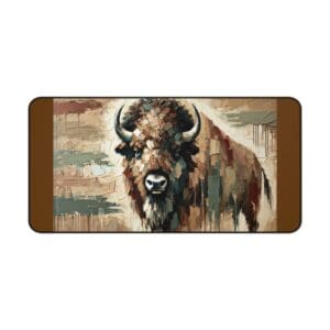 Abstract painting of a bison.