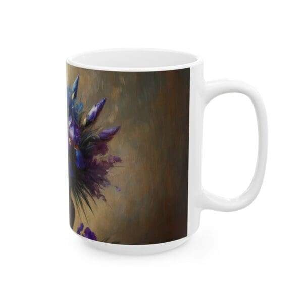 50323CC15W - 15oz Ceramic Mug, Irises Table Vase II - Image 2