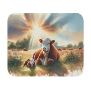 Cows resting in a sunlit field.