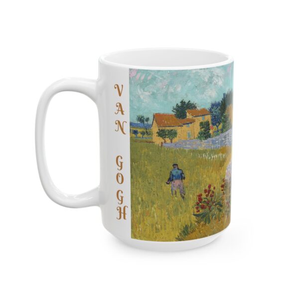 10303CC15W - 15oz Ceramic Mug, VAN GOGH - FARMHOUSE IN PROVINCE - Image 3