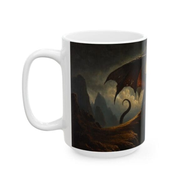 70619CC15W - 15oz Ceramic Mug, Dragon Fire, Fantasy, Mythology - Image 3