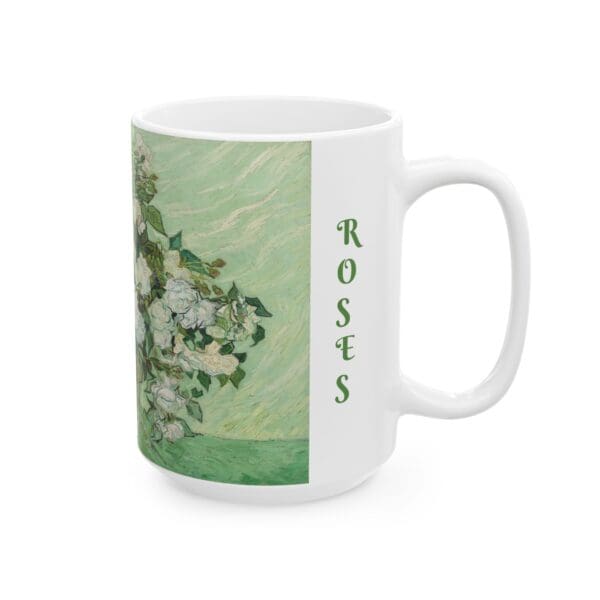10302CC15W - 15oz Ceramic Mug, VAN GOGH - ROSES - Image 2