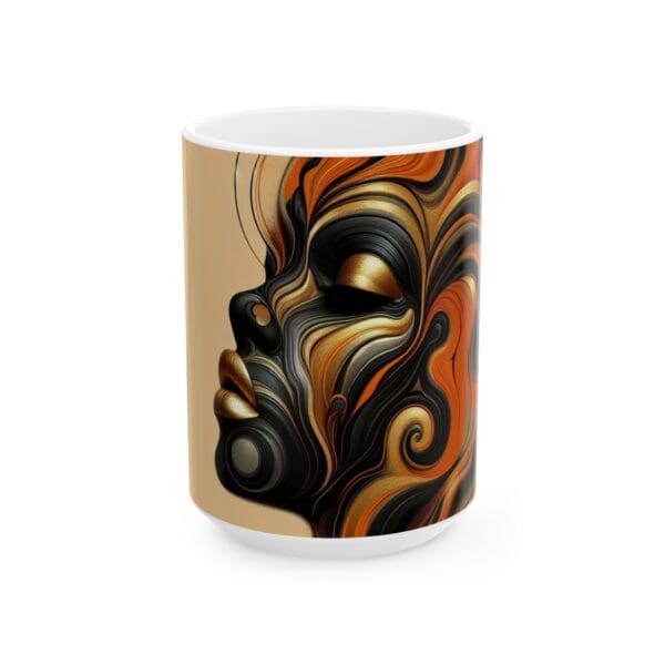 70409CC15W - 15oz Ceramic Mug, Lady Orange Blaze, Ethnic