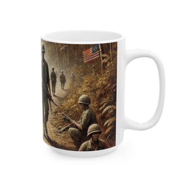 70497CC15W - 15oz Ceramic Mug, Going on Patrol, Army, Marines, Soldiers, Ethnic - Image 2