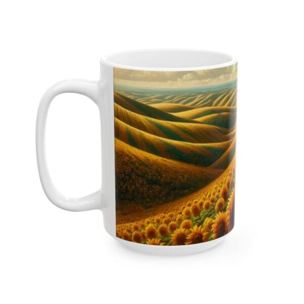 50316CC15W - 15oz Ceramic Mug, Sunflower Full Field II - Image 3