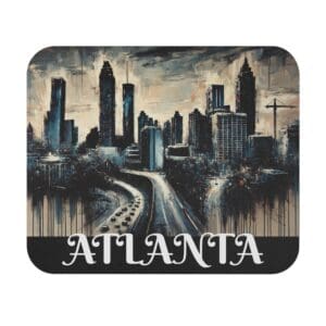 Atlanta skyline illustration with highway view.