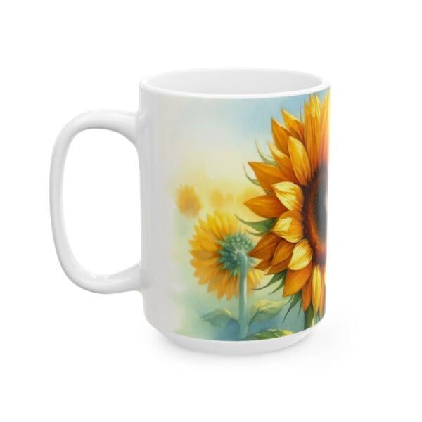 50329CC15W - 15oz Ceramic Mug, Sunflower & Bee - Image 3