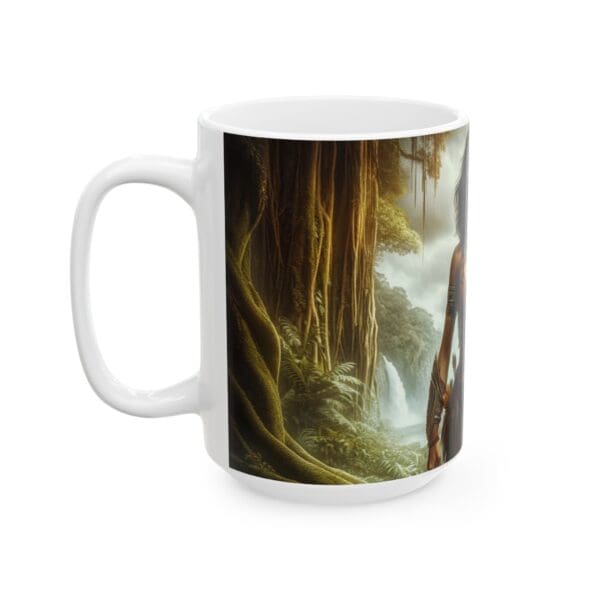70604CC15W - 15oz Ceramic Mug, Amazon Tiger Queen, Fantasy, Mythology, Tiger, Lion - Image 3