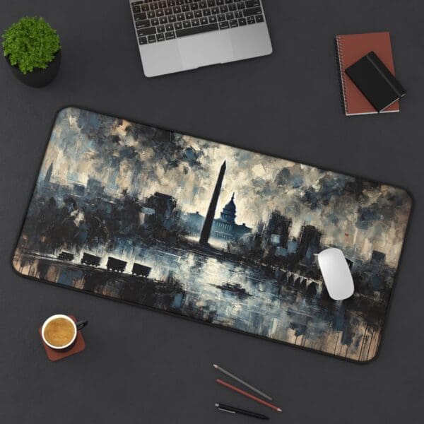 30884DM - Desk Pad (16"x32") 3mm Thick, Anti Slip Backing. WASHINGTON DC - Image 2