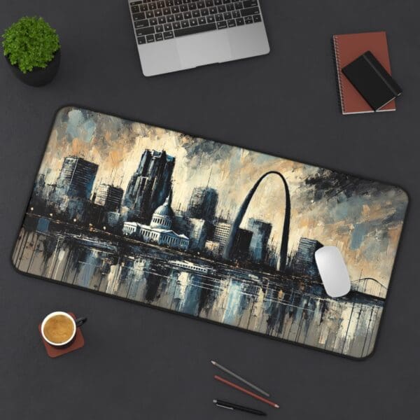 30885DM - Desk Pad (16"x32") 3mm Thick, Anti Slip Backing. ST LOUIS - Image 2