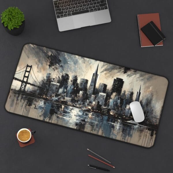 30886DM - Desk Pad (16"x32") 3mm Thick, Anti Slip Backing. SAN FRANCISCO - Image 2