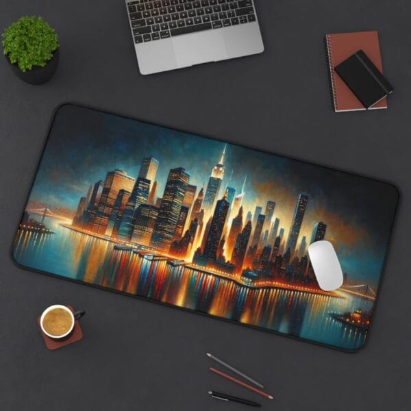 70216DM - Desk Pad (16"x32") 3mm Thick, Anti Slip Backing. NEW YORK - Image 2