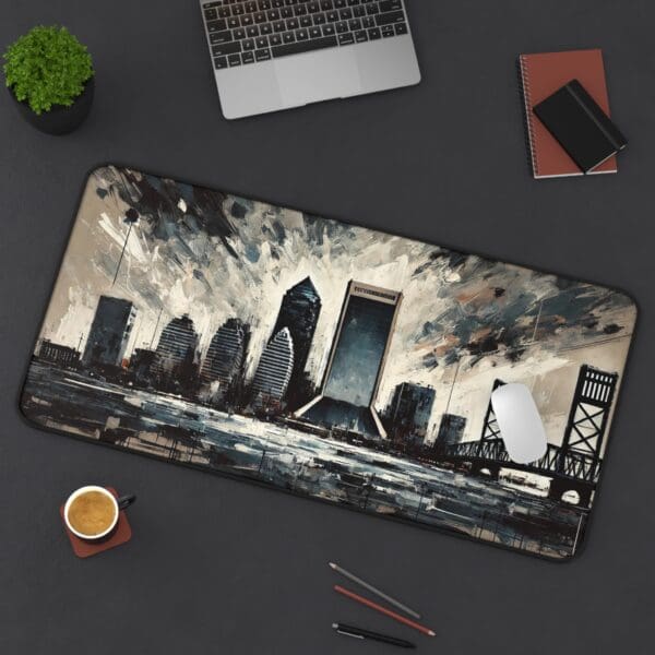 30892DM - Desk Pad (16"x32") 3mm Thick, Anti Slip Backing. JACKSONVILLE - Image 2